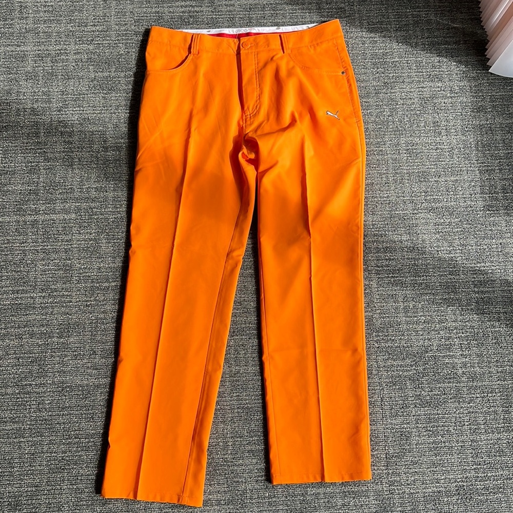 Puma Men’s 5 Pocket Tech Pant - Orange - 34”W x 32”L